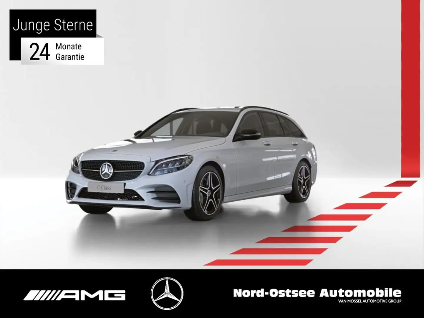 Mercedes-Benz C 220 d T AMG NIGHT KAMERA LED DISTRO DAB NAVI Alb - 1