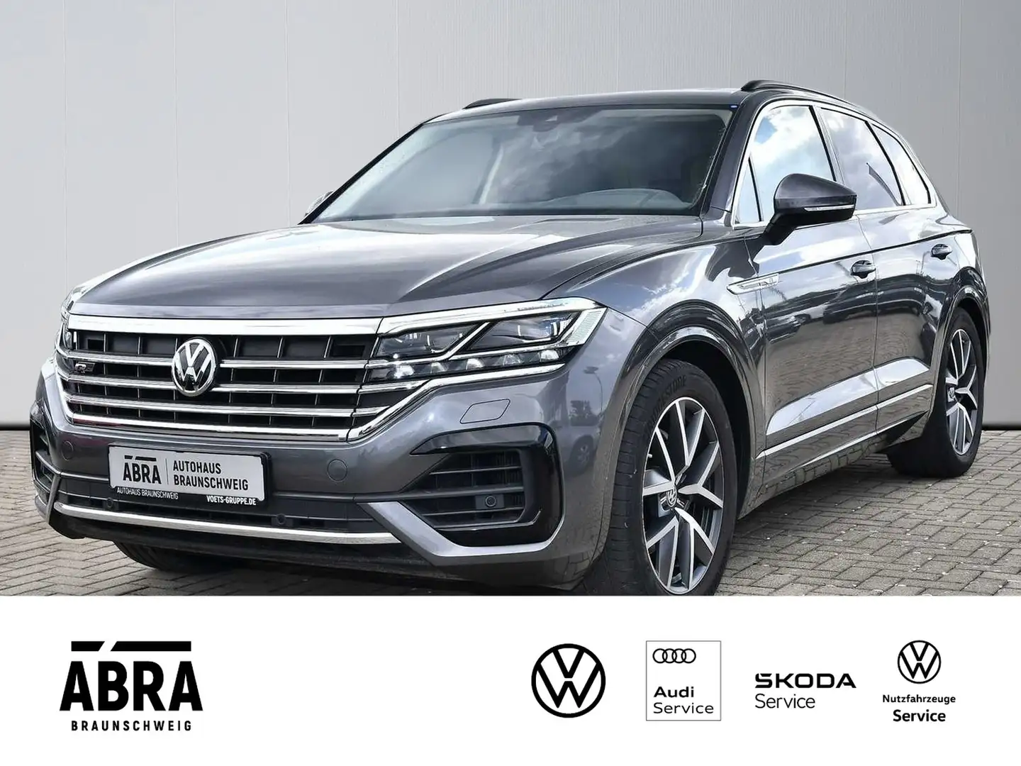 Volkswagen Touareg 3.0 TDI R line DSG 4M MATRIX+PANO+HuD+PDC+APP+NAVI Szary - 1