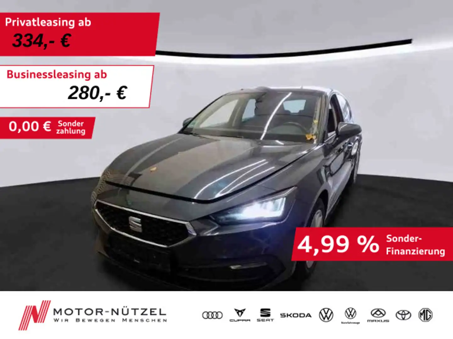 SEAT Leon 2.0 TDI DSG STYLE LED+ACC+NAV+SHZ+RFK+2xPDC Grau - 1