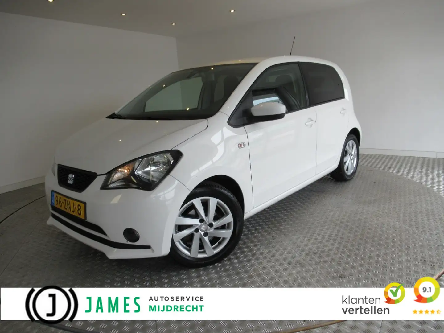 SEAT Mii 1.0 Style Sport 5-deurs Airco, Cruise, PDC Wit - 1