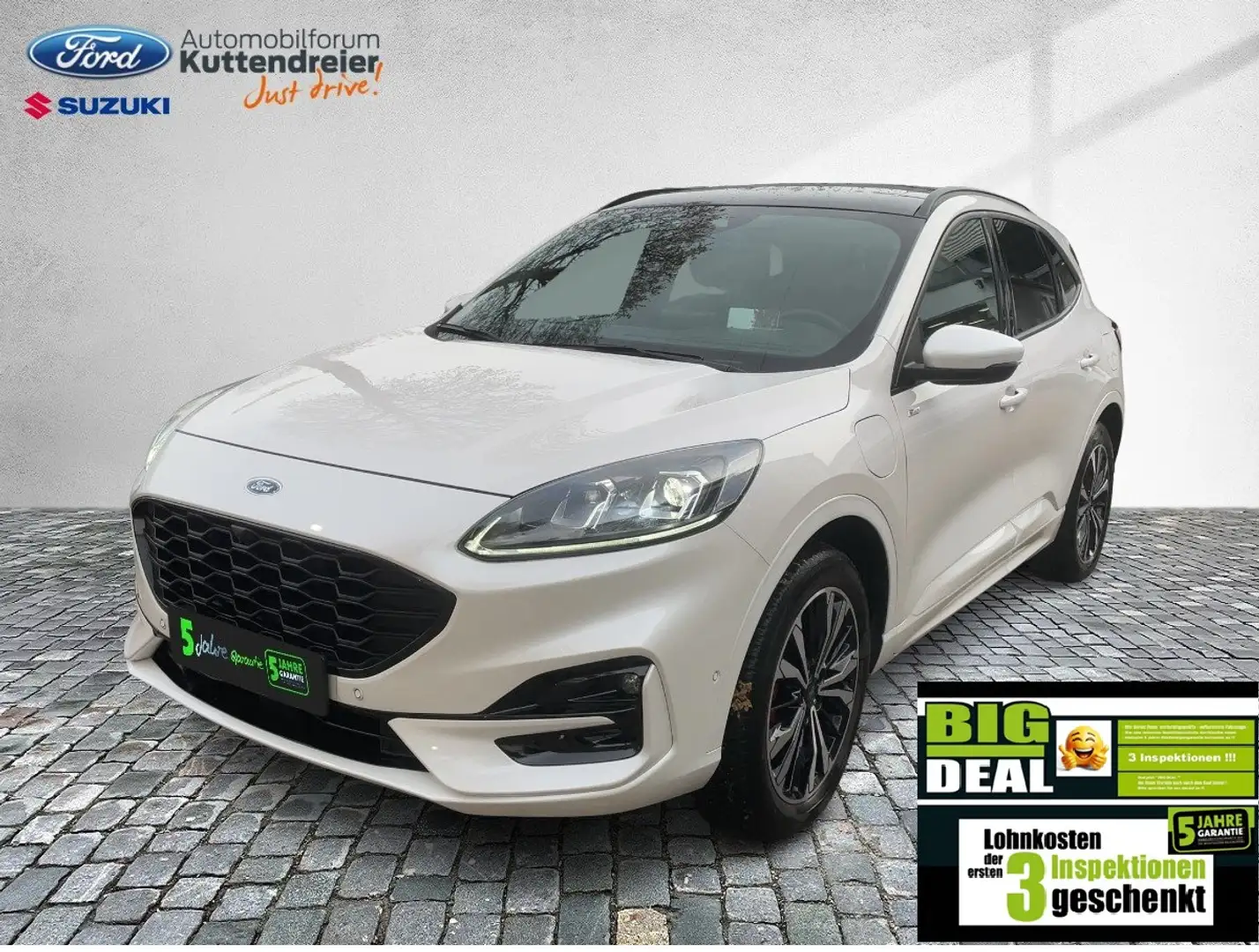 Ford Kuga ST-Line X AHK Glasdach Voll-LED Navi Kamer Weiß - 2