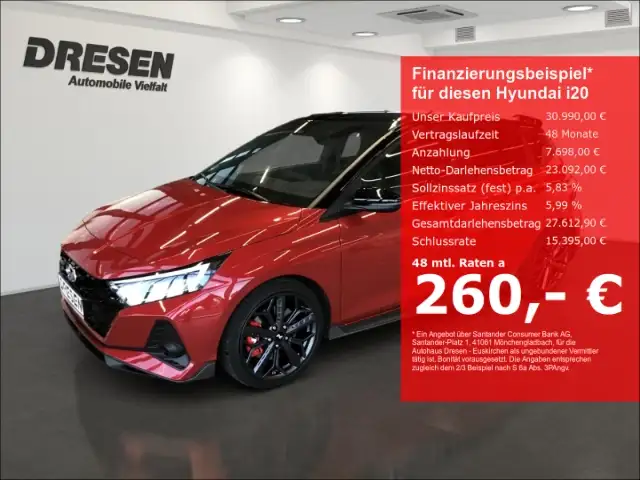 Hyundai i20 N PERFORMANCE NAVI 8-FACH BEREIFT SHZ PDC LED