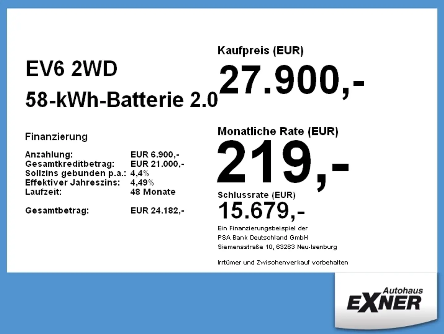 Kia EV6 2WD 58-kWh-Batterie LED+Navi+SHZ+Winterp. Rouge - 2