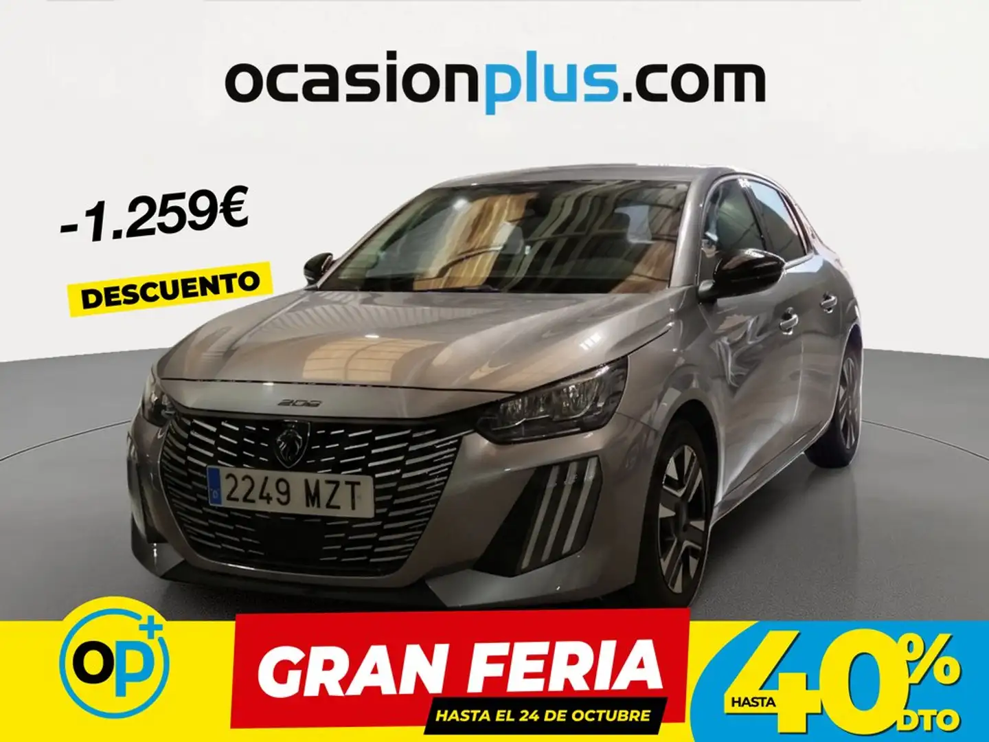 Peugeot 208 1.2 Puretech S&S Allure 100 Gris - 1