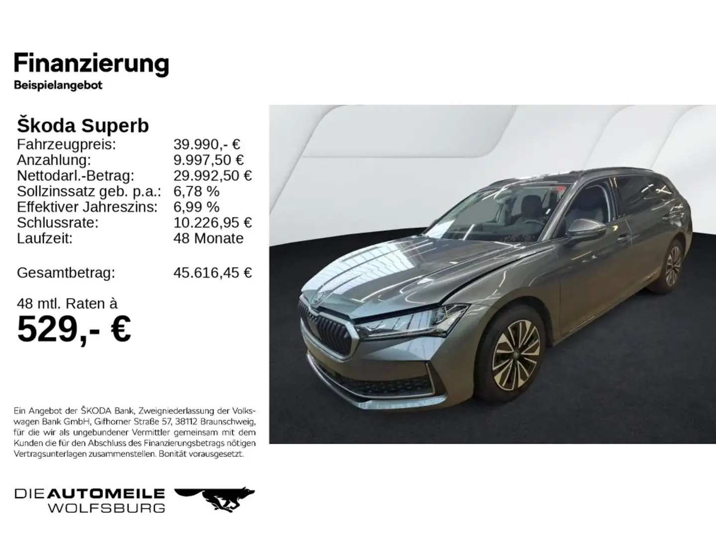 Skoda Superb 4 IV Combi 2.0 TDI DSG Selection Neues Mo Grau - 2