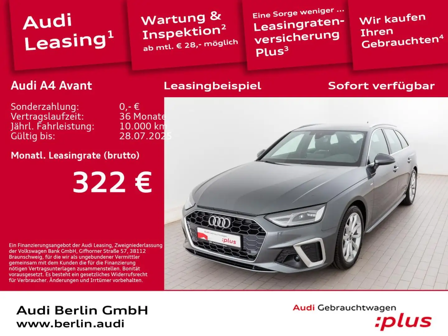 Audi A4 Avant S line 35 TFSI S tr. RFK NAVI LED VIRTC Grau - 1