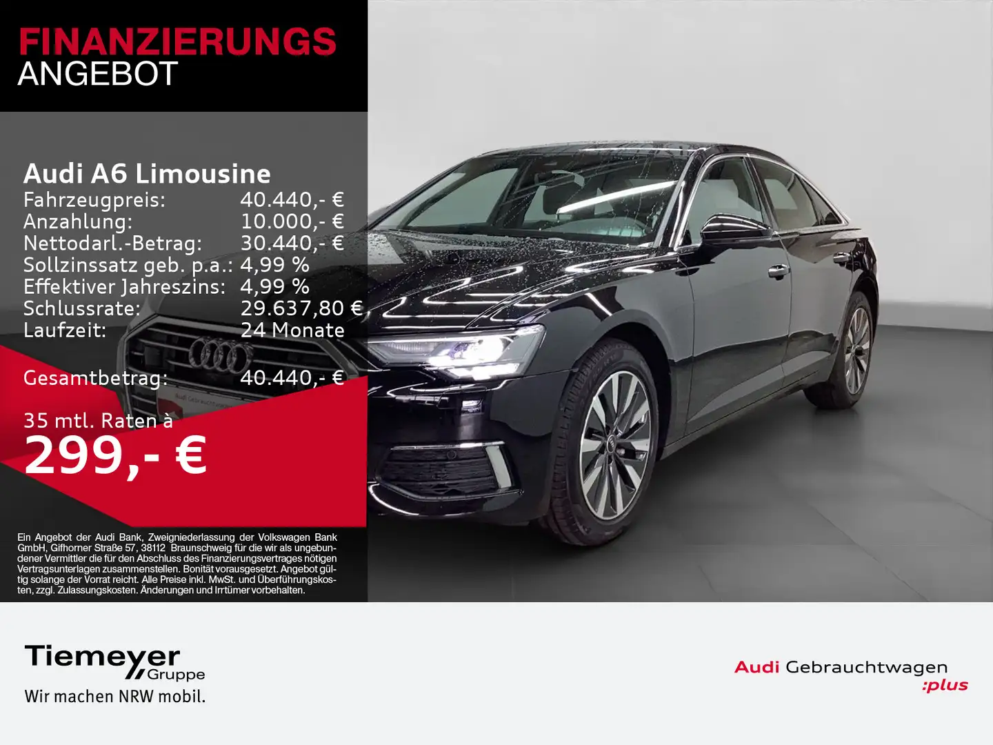 Audi A6 40 TDI DESIGN STHZG ALCANTARA 360° Schwarz - 1