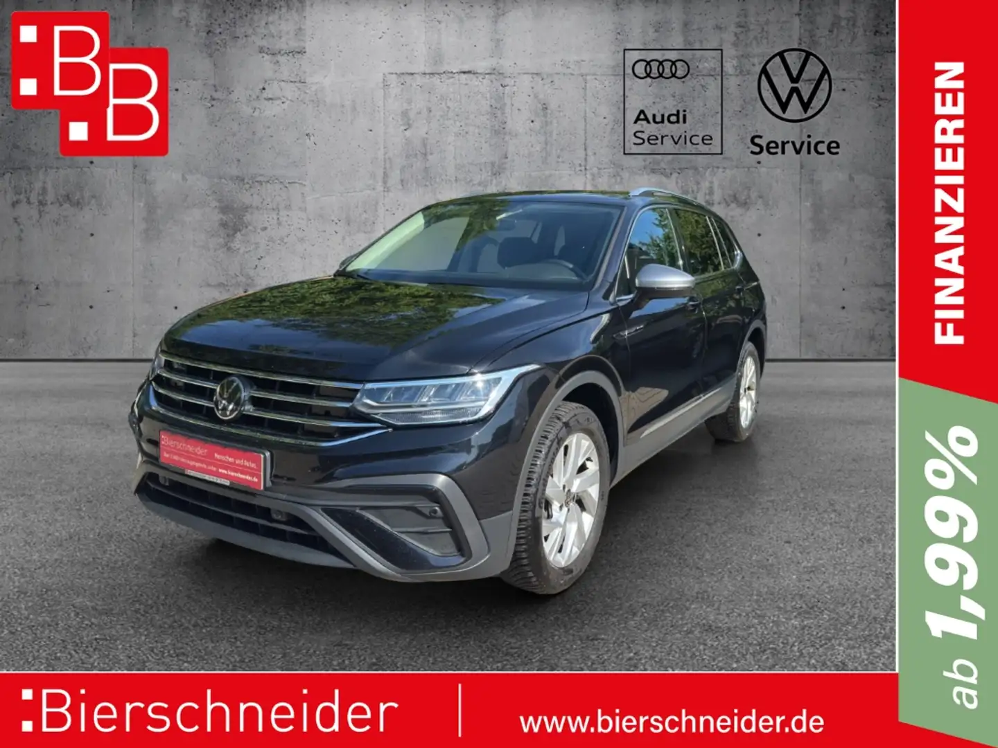 Volkswagen Tiguan Allspace 2.0 TDI DSG Life DIGITAL COCKPIT LED KAMERA AHK NA Чёрный - 1