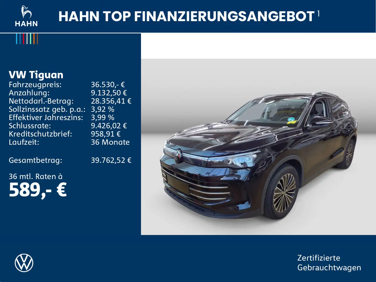 Volkswagen Tiguan 1.5TSI DSG Elegance AHK IQ.Light IQ Drive Schwarz - 2