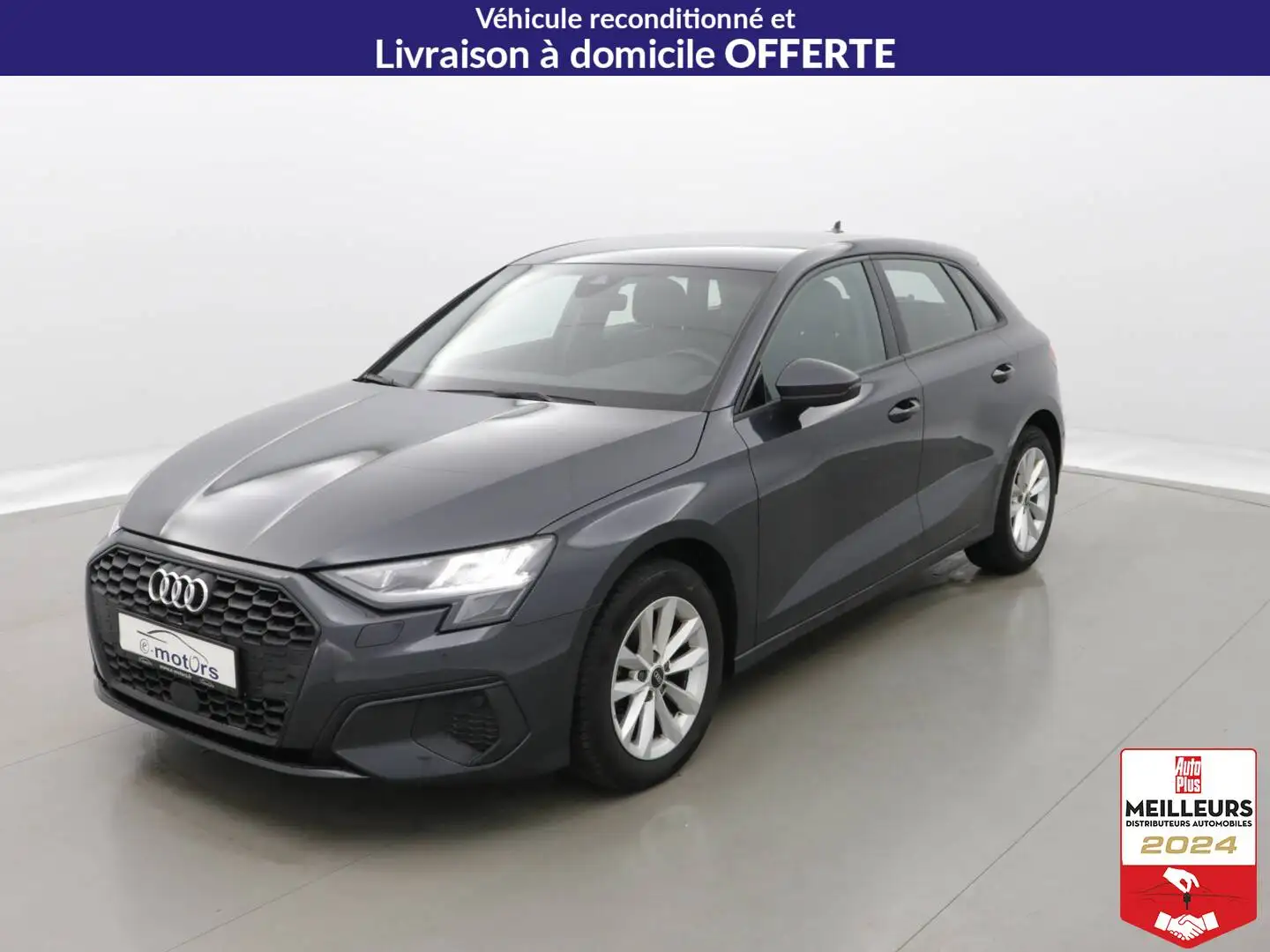 Audi A3 TDI 116 S tronic 7 +Cuir +GPS Gris - 1