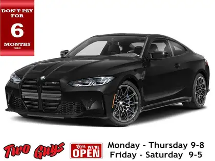 Black 2021 BMW M4 Coupe Rear-Wheel Drive 6-Speed Manual