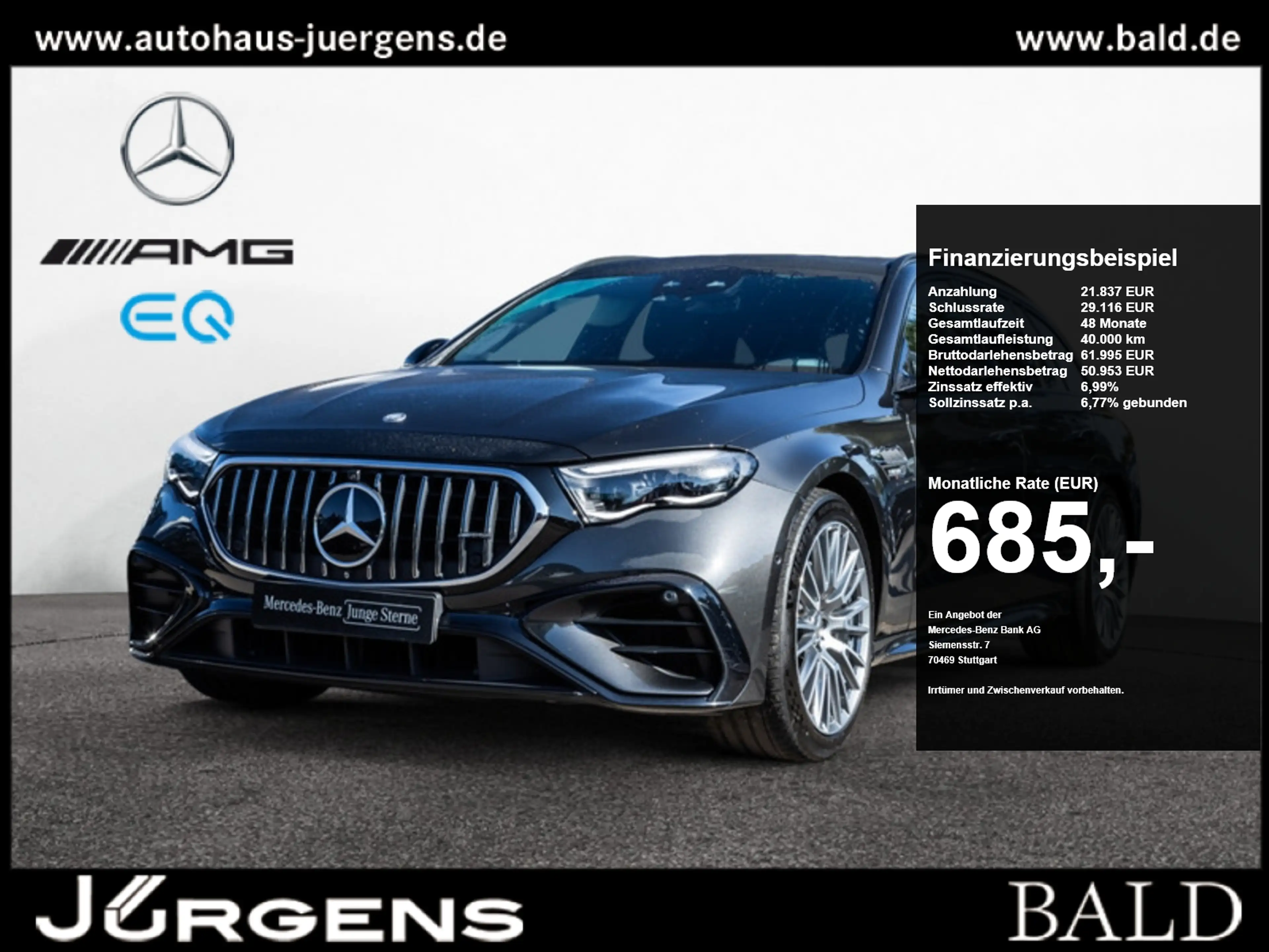 Mercedes-Benz E 53 AMG HYBRID 4M+ T Pano/Burm/AHK/Fahrassist+