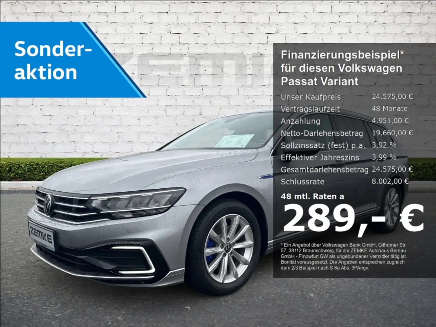 Volkswagen Passat Variant GTE 1.4 TSI DSG Hybrid 3,99% StandHZG Navi Leder L Plateado - 1
