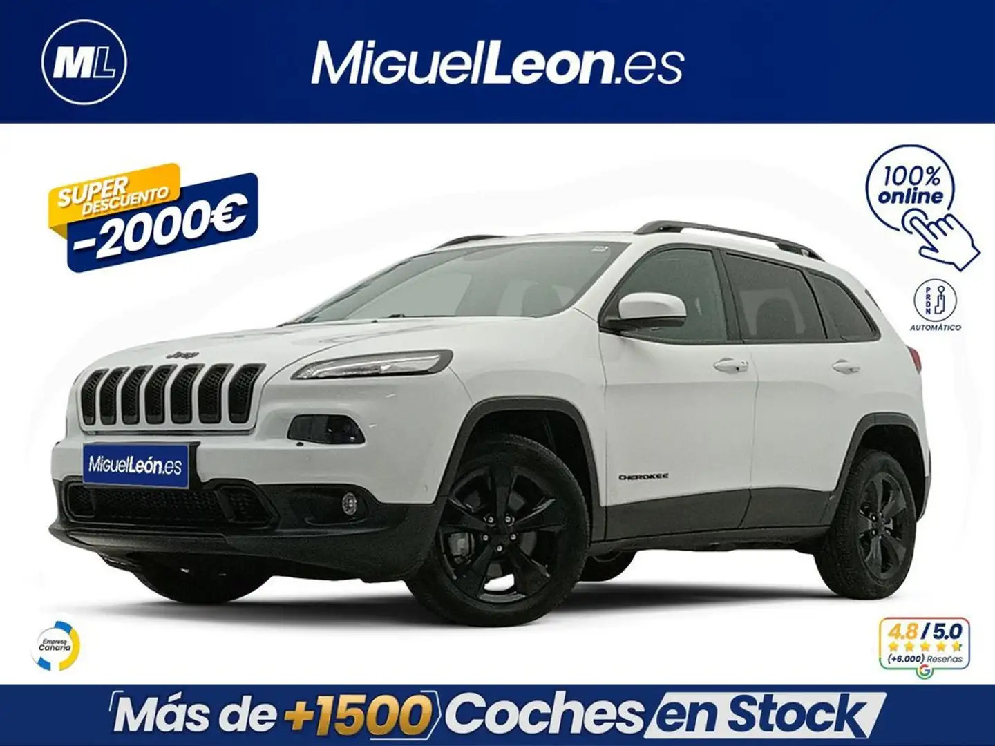 Jeep Cherokee 2.2 Multijet Night Eagle III 4x4 ADI Aut. 136kw Blanco - 1