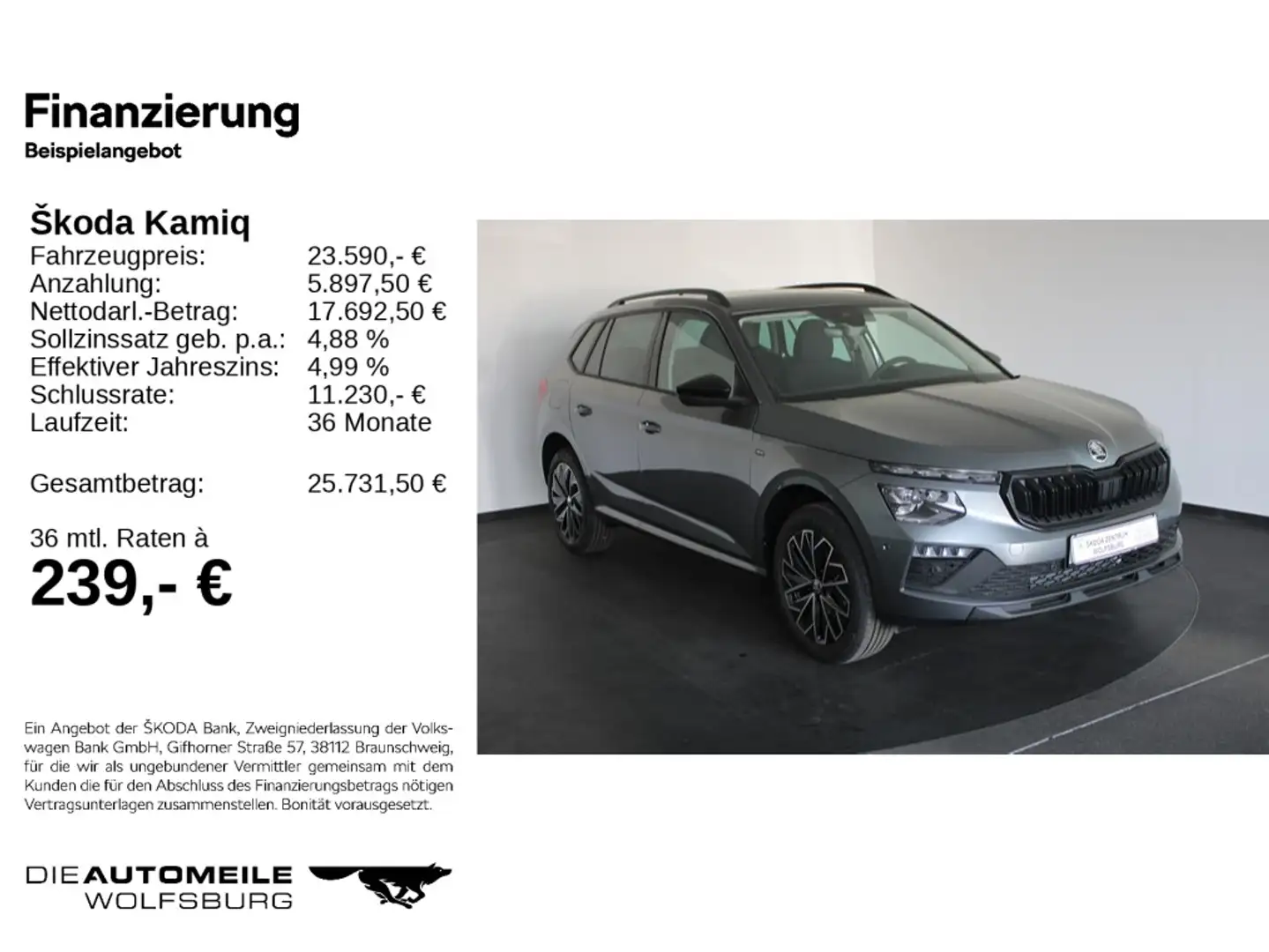 Skoda Kamiq 1.0 TSI Selection Matrix/ACC Grau - 2