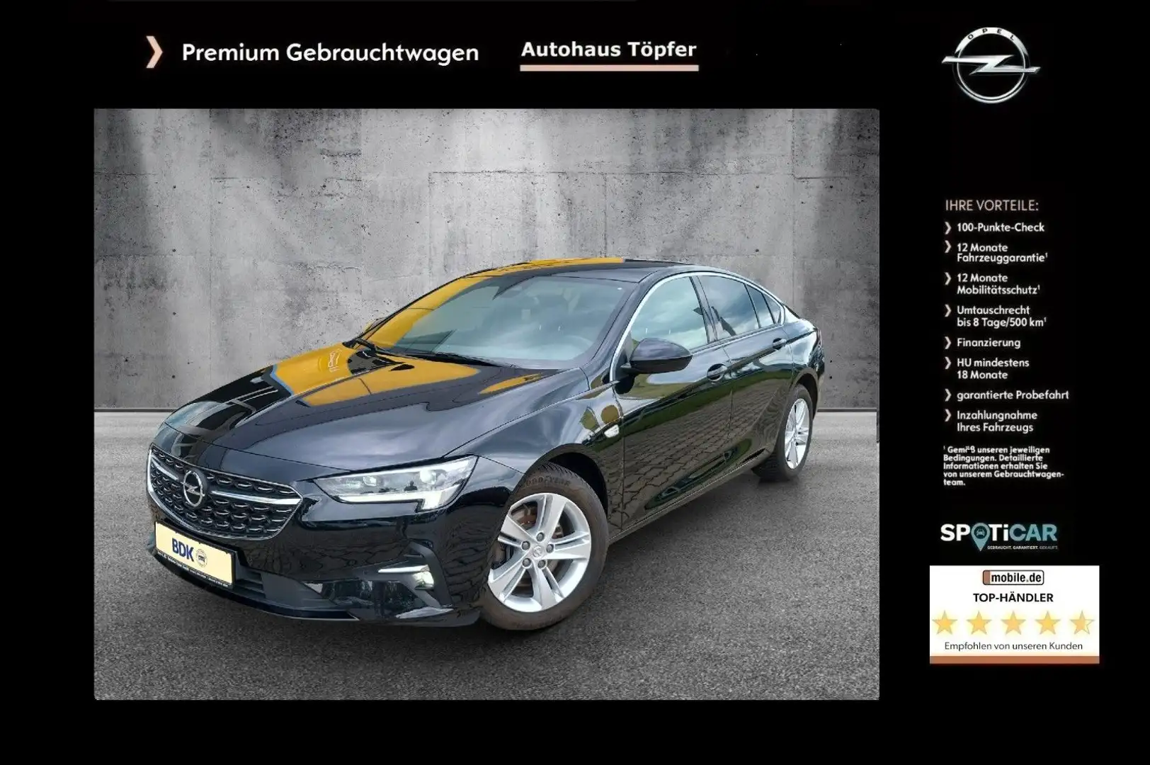 Opel Insignia B "Grand Sport" Business Premium 1-Hand Schwarz - 1