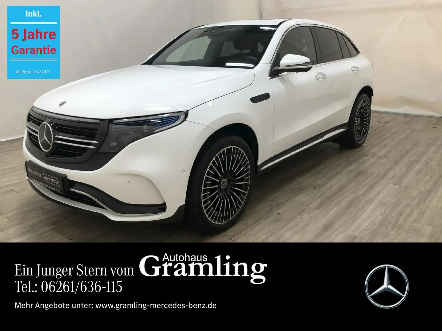 Mercedes-Benz EQC 400 4M AMG Distr*AHK*Memory*360°*SHD*MULTIBE Blanc - 1