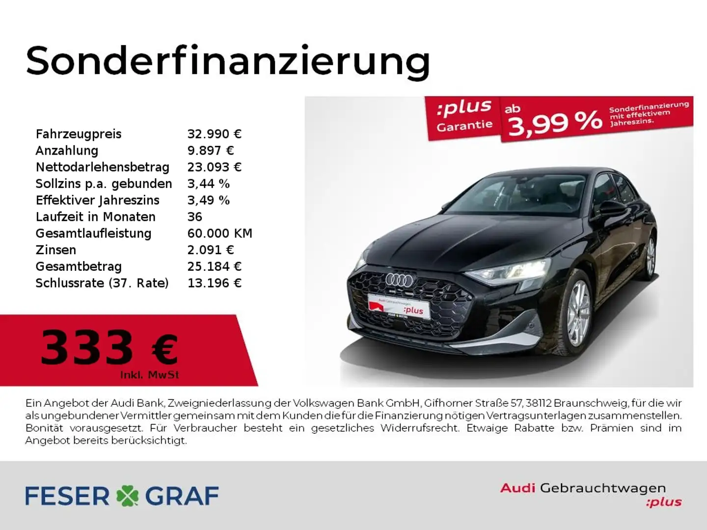 Audi A3 35 TFSI advanced Stronic,LED,Navi+,ACC Schwarz - 1