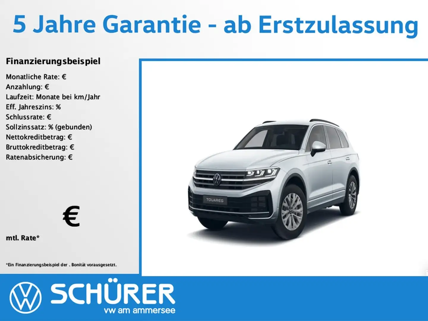 Volkswagen Touareg 3.0TDI Elegance Nachtsicht Luft AHK Keyless Silber - 1