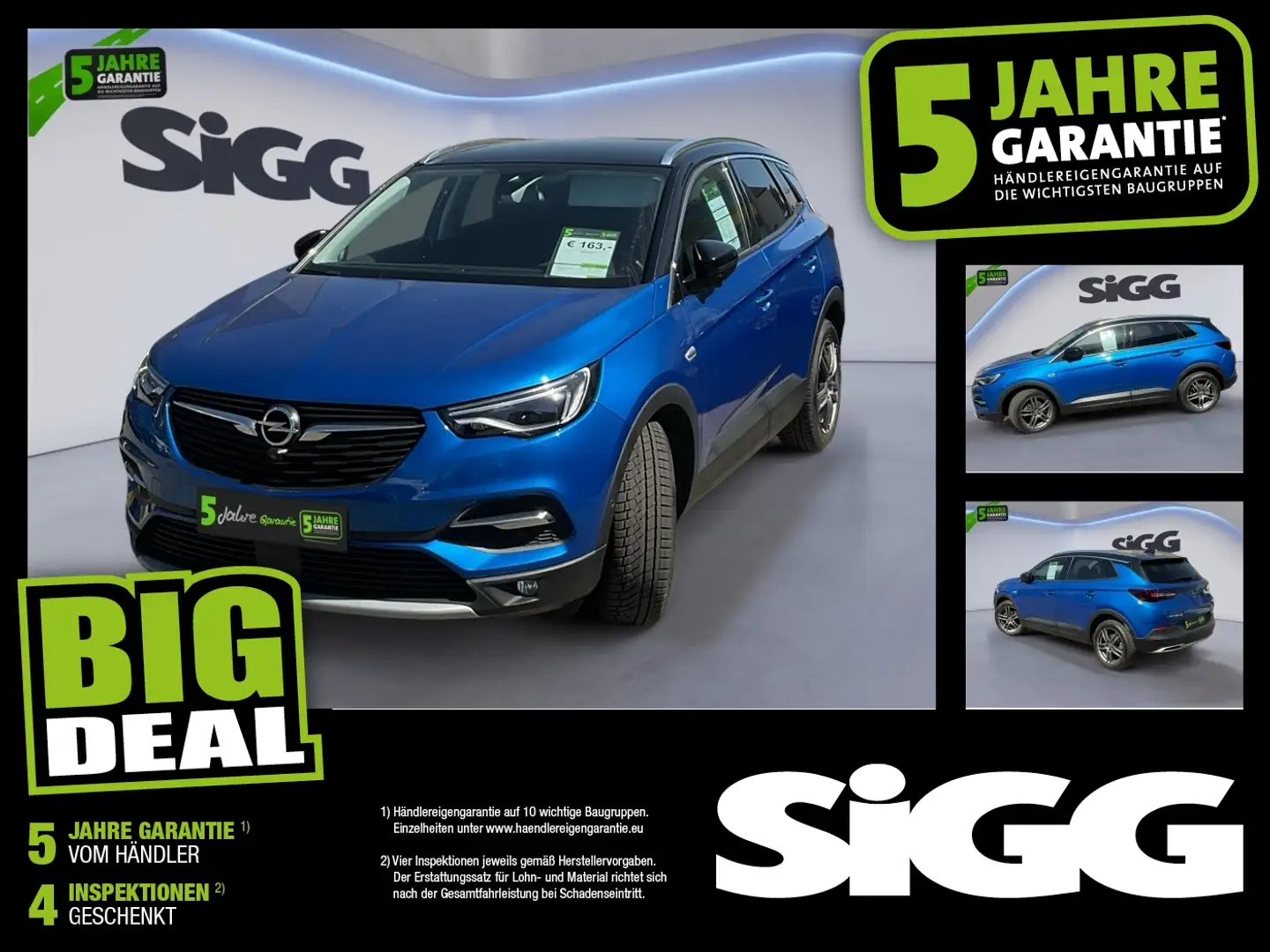 Opel Grandland X 2.0 D Ultimate FLA 360 ParkAss. LED Bleu - 1