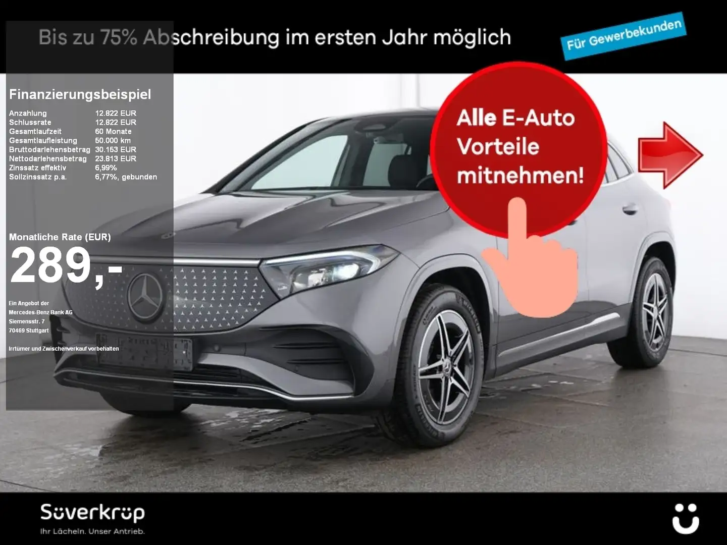 Mercedes-Benz EQA 350 4M , AMG SPUR KAMERA PDC SHZ STANDH Grau - 1