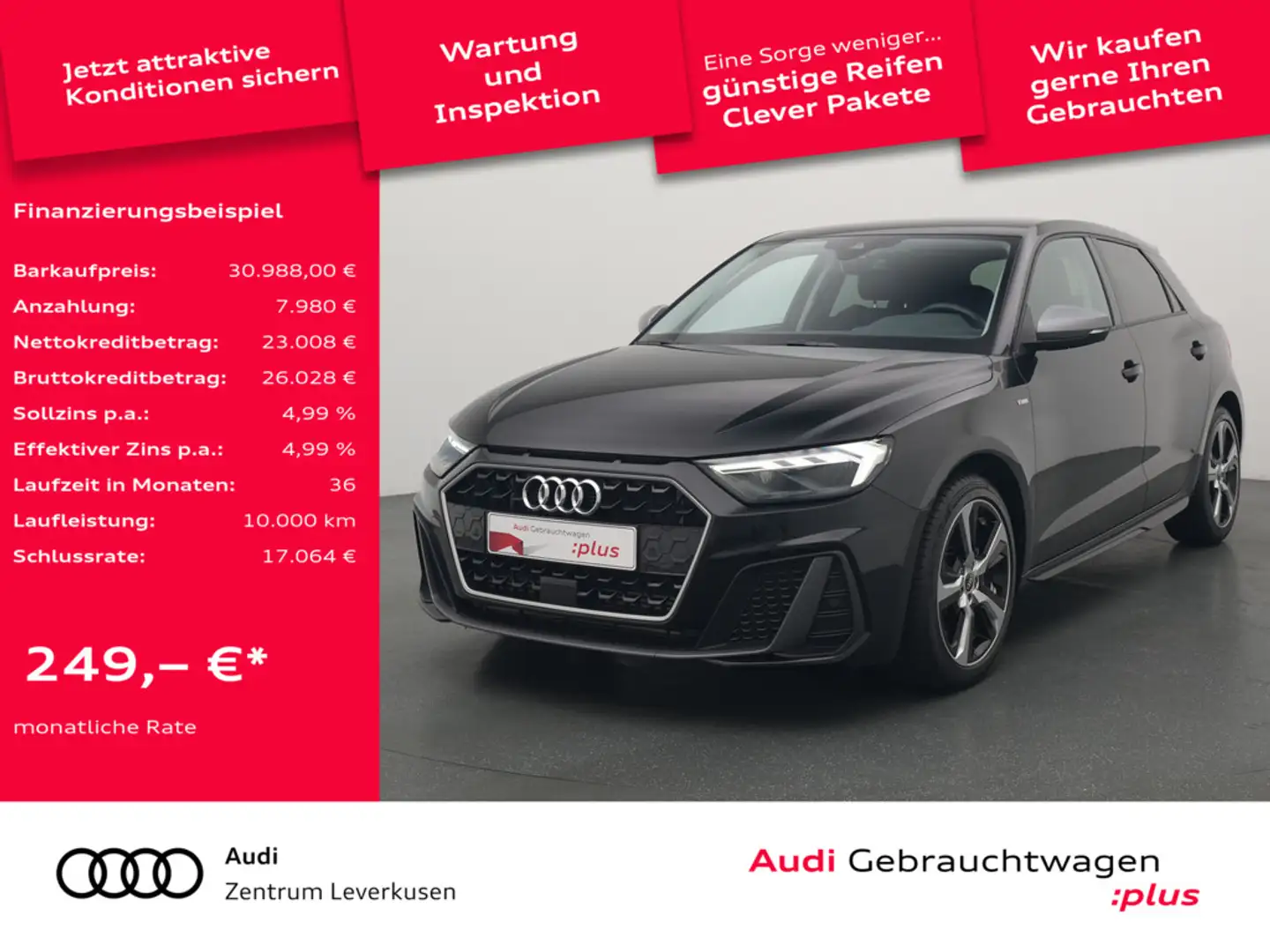 Audi A1 Sportback 40 S line VIRT LED KAM SHZ PDC Schwarz - 1