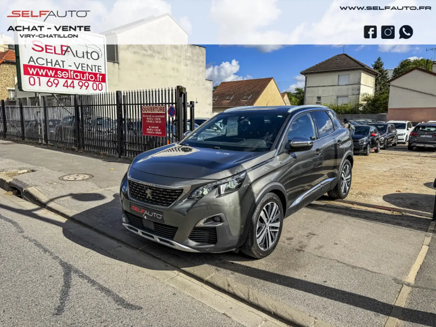 Peugeot 3008 2.0 BLUEHDI 180CH GT S\u0026S EAT6 Gris - 1
