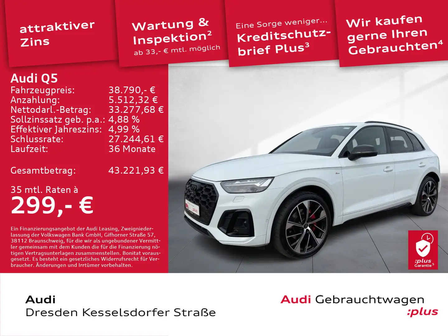 Audi Q5 50 TFSI e Q. S line Kamera LED Navi DAB GRA Weiß - 1