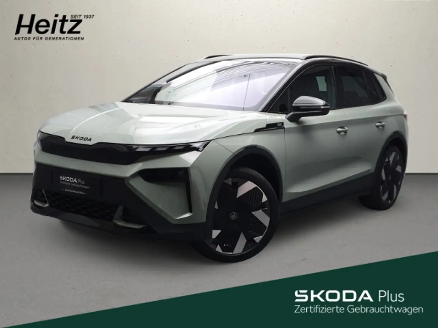 Skoda Elroq 85 Lodge Wärmepumpe Navi Matrix LED AHK Grün - 1