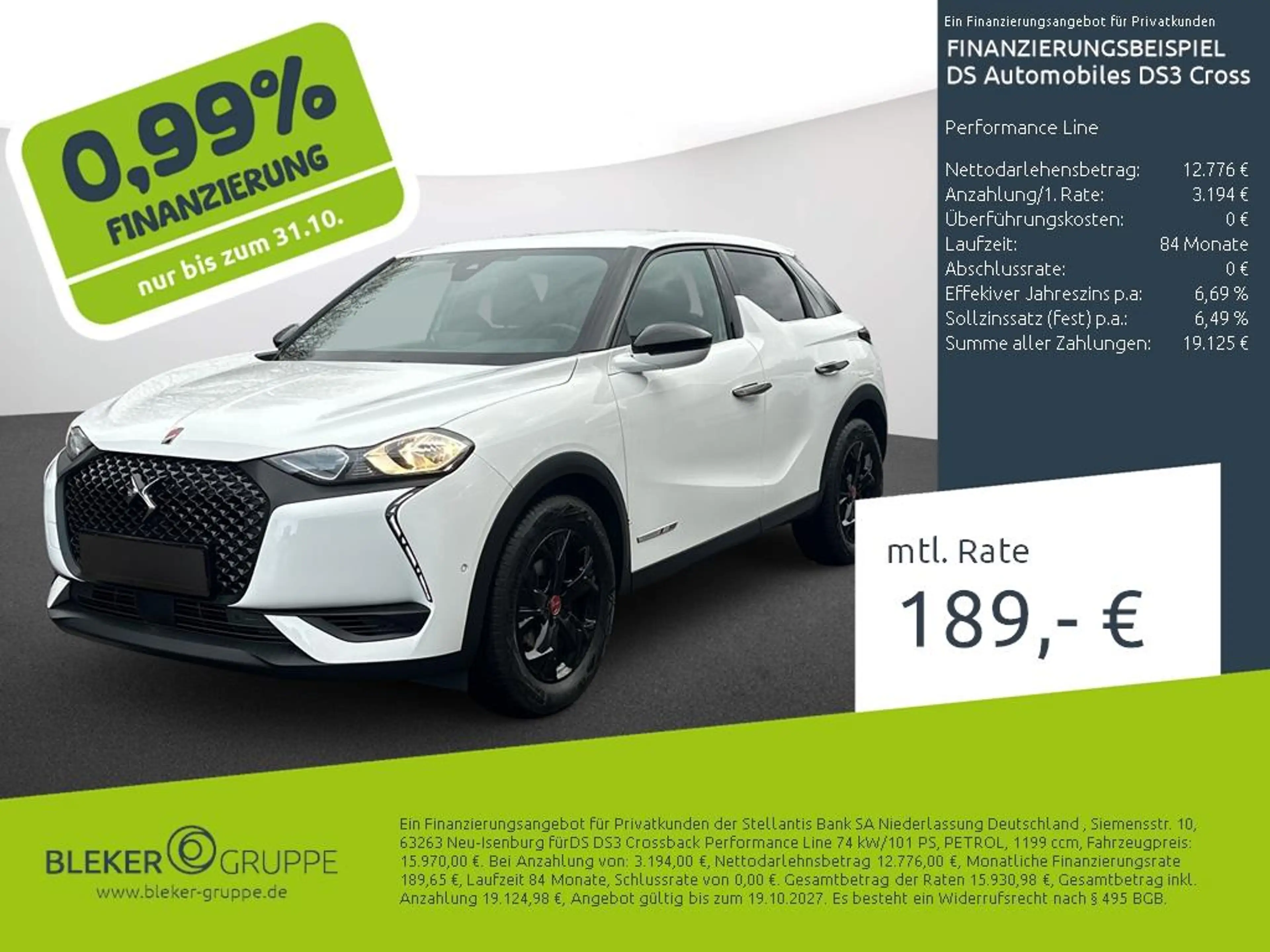 DS Automobiles DS 3 Crossback Performance Line