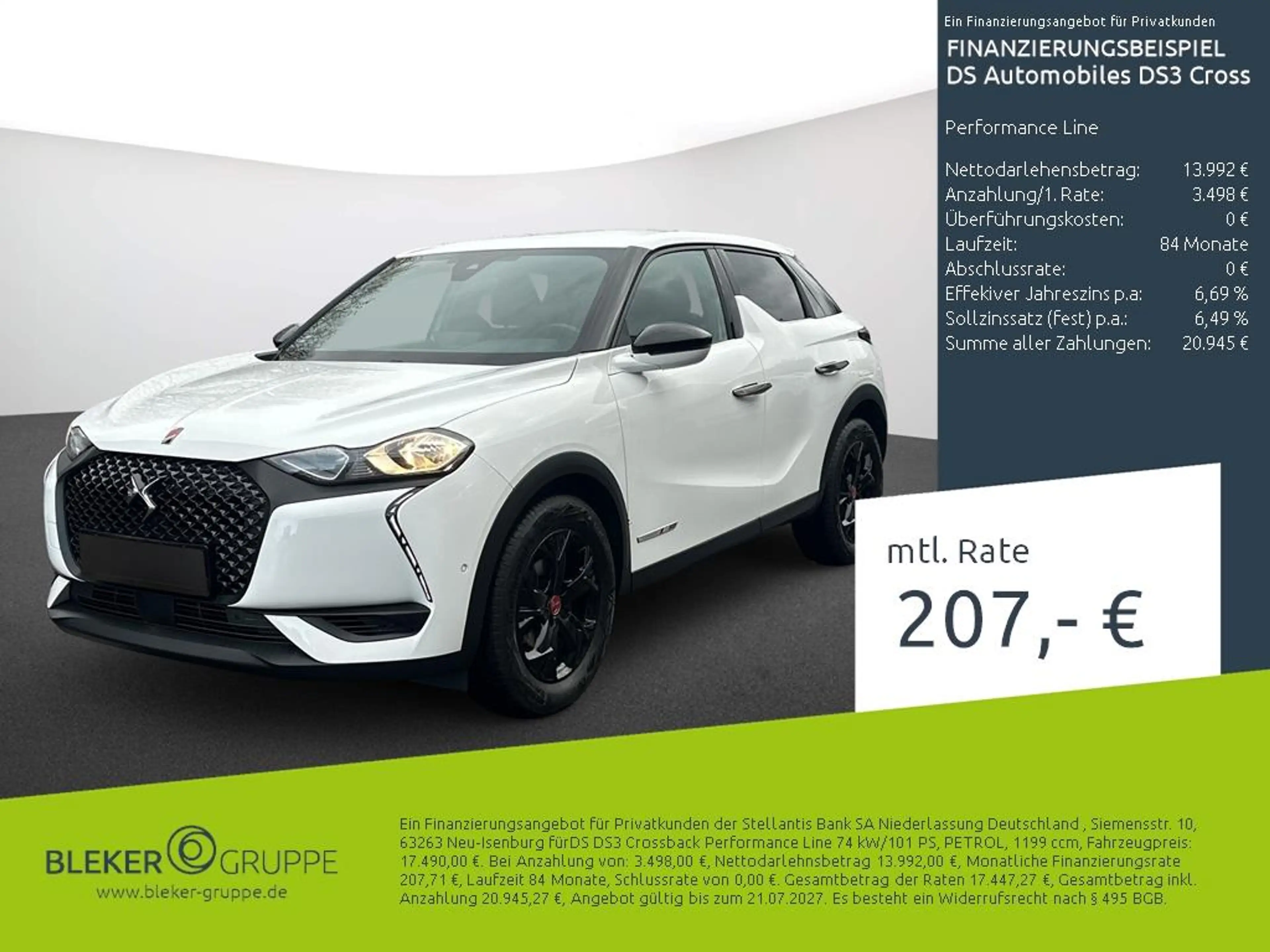 DS Automobiles DS 3 Crossback Performance Line