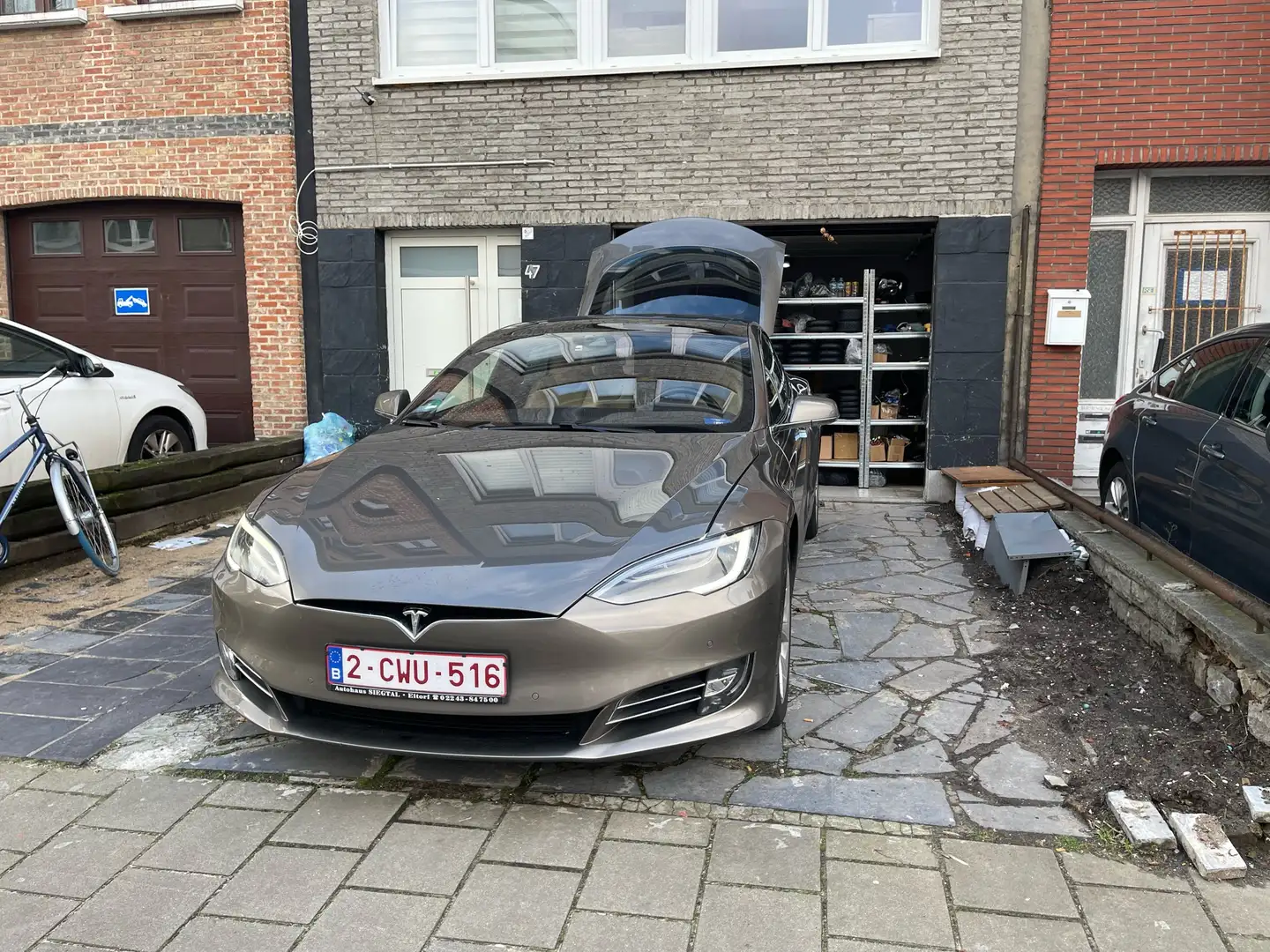 Tesla Model S 90D Allradantrieb Performance free supercharging Barna - 1