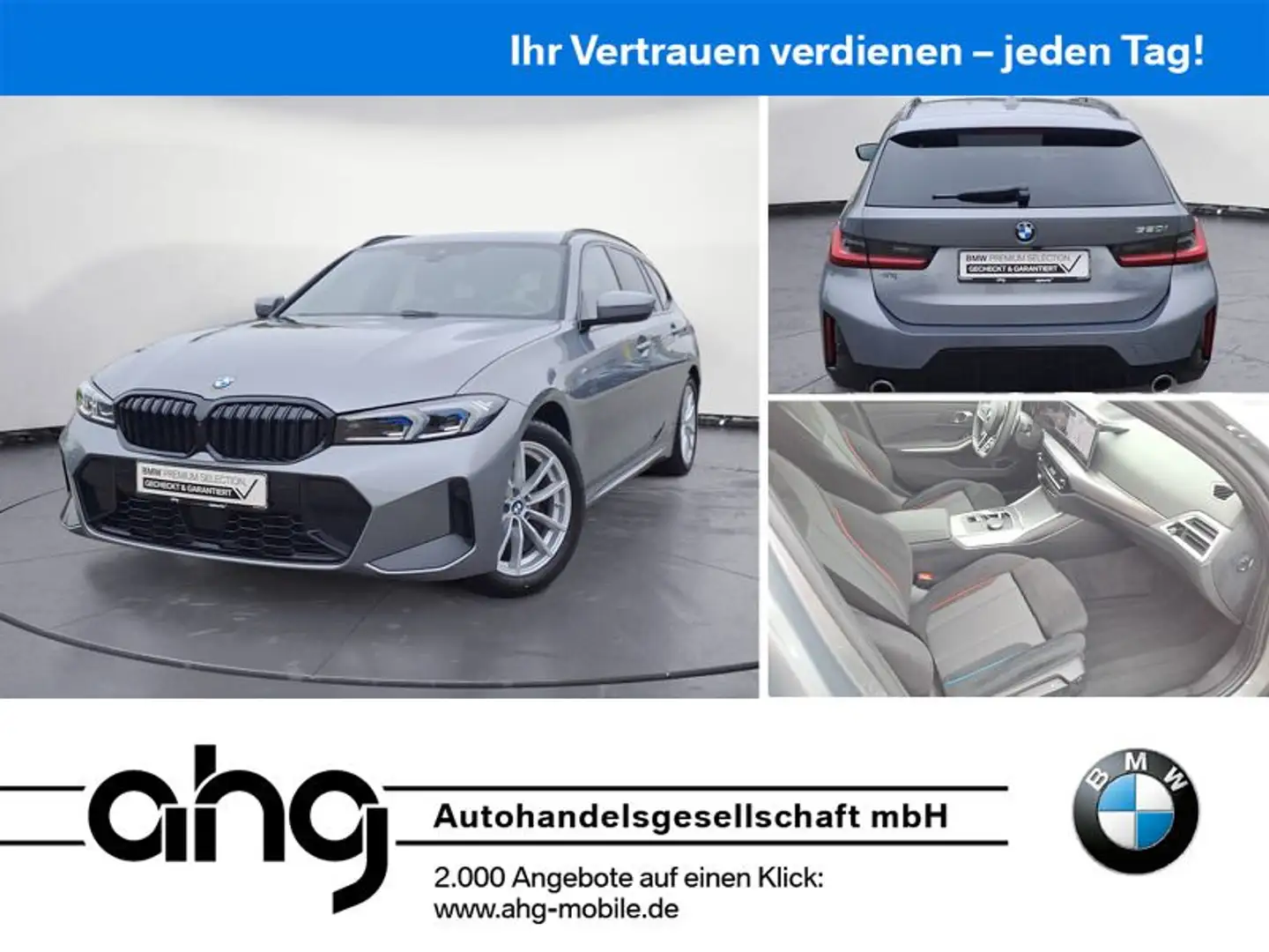 BMW 320 i Touring Sport- Aut. M Sport Navi 360° AHK Grau - 1