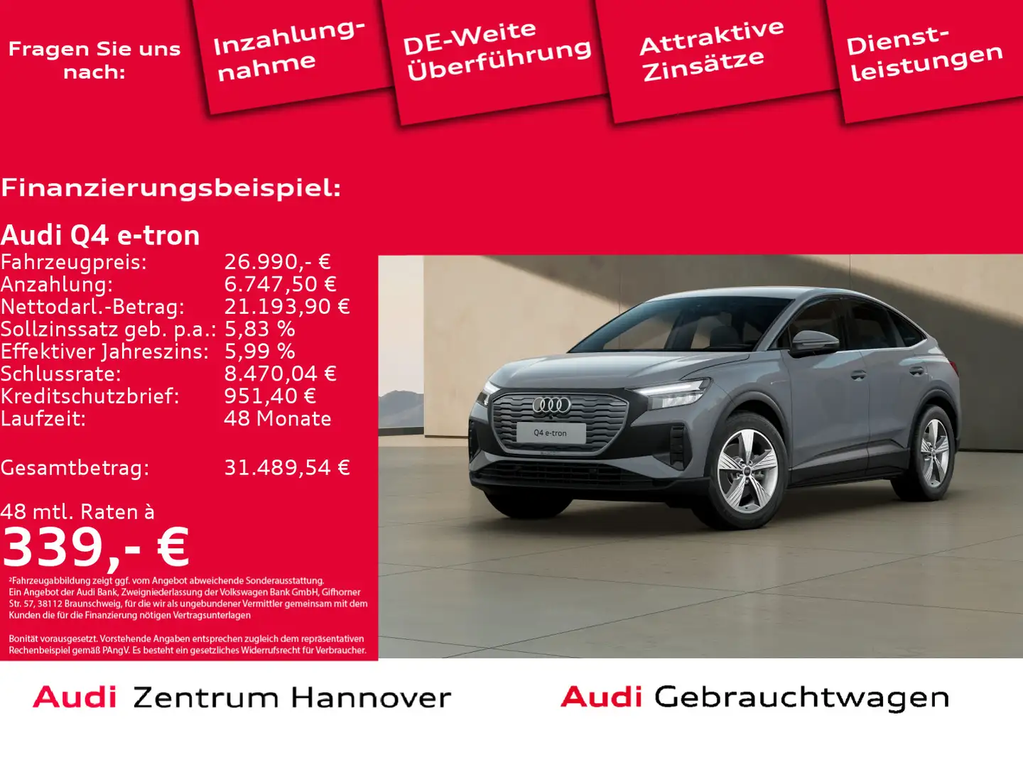 Audi Q4 e-tron 35 Kamera Navi virtual LED Gris - 1