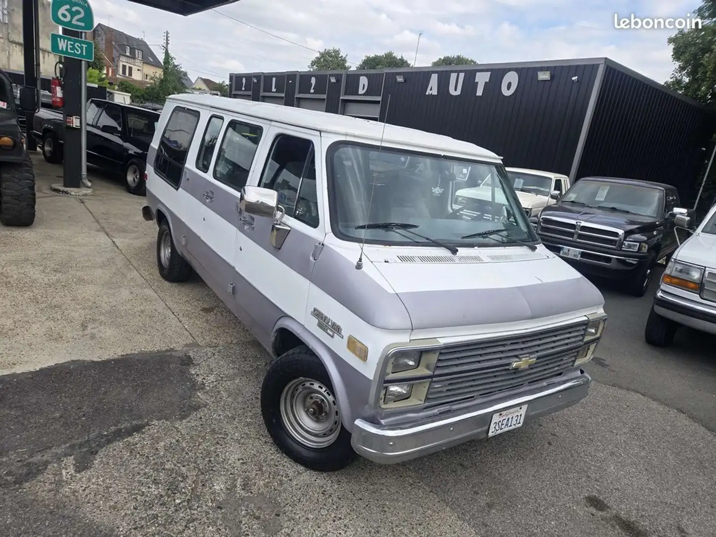 Chevrolet Chevy Van G20 5.7 V8 350ci Blanc - 1