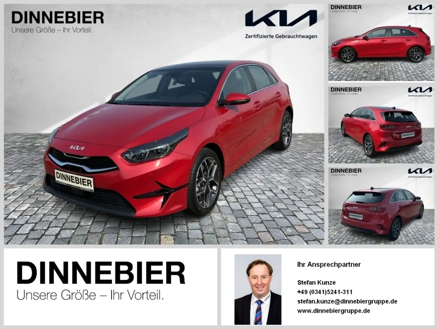 Kia Ceed / cee'd CEED 1.5T Spirit Glasdach+LED+Navi+Kamera Červená - 1