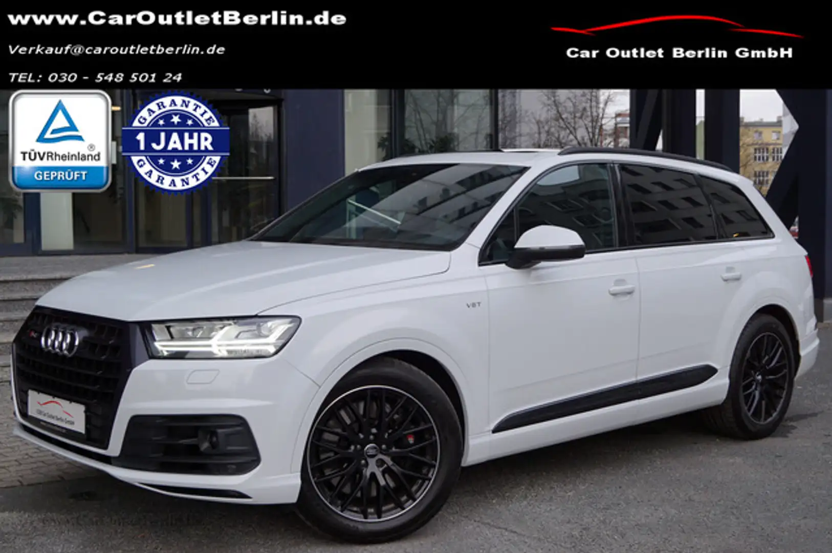 Audi SQ7 4.0 TDI quattro 7Sitzer ACC Pano HUD Nac Weiß - 1