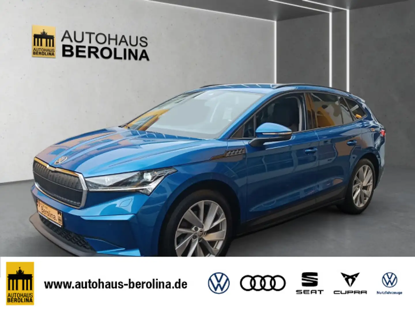 Skoda Enyaq iV 60 *MATRIX*ACC*WärmeP*SHZ*R-CAM*PDC* Blau - 1