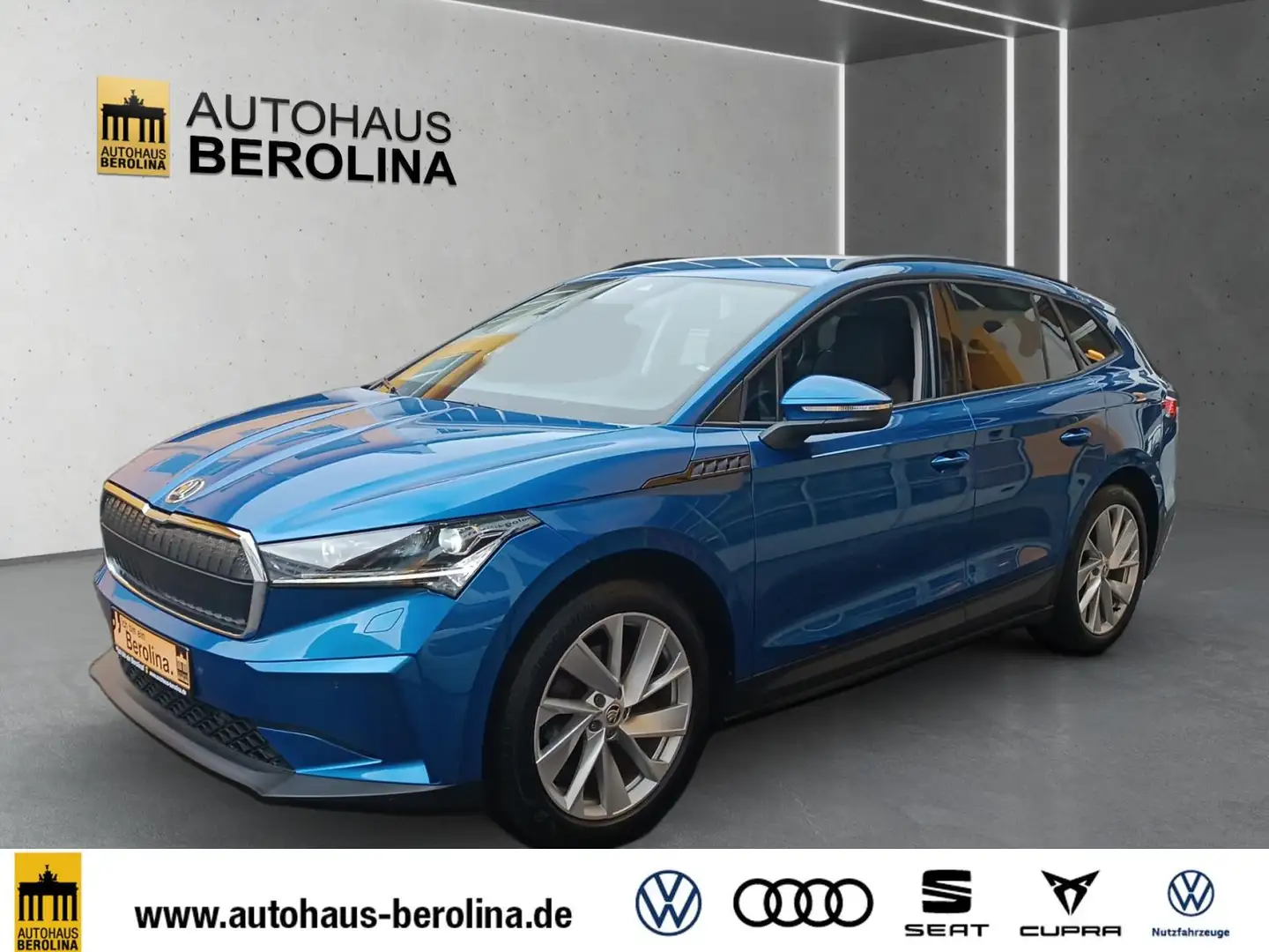Skoda Enyaq iV 60 *MATRIX*ACC*WärmeP*SHZ*R-CAM*PDC* Blau - 2