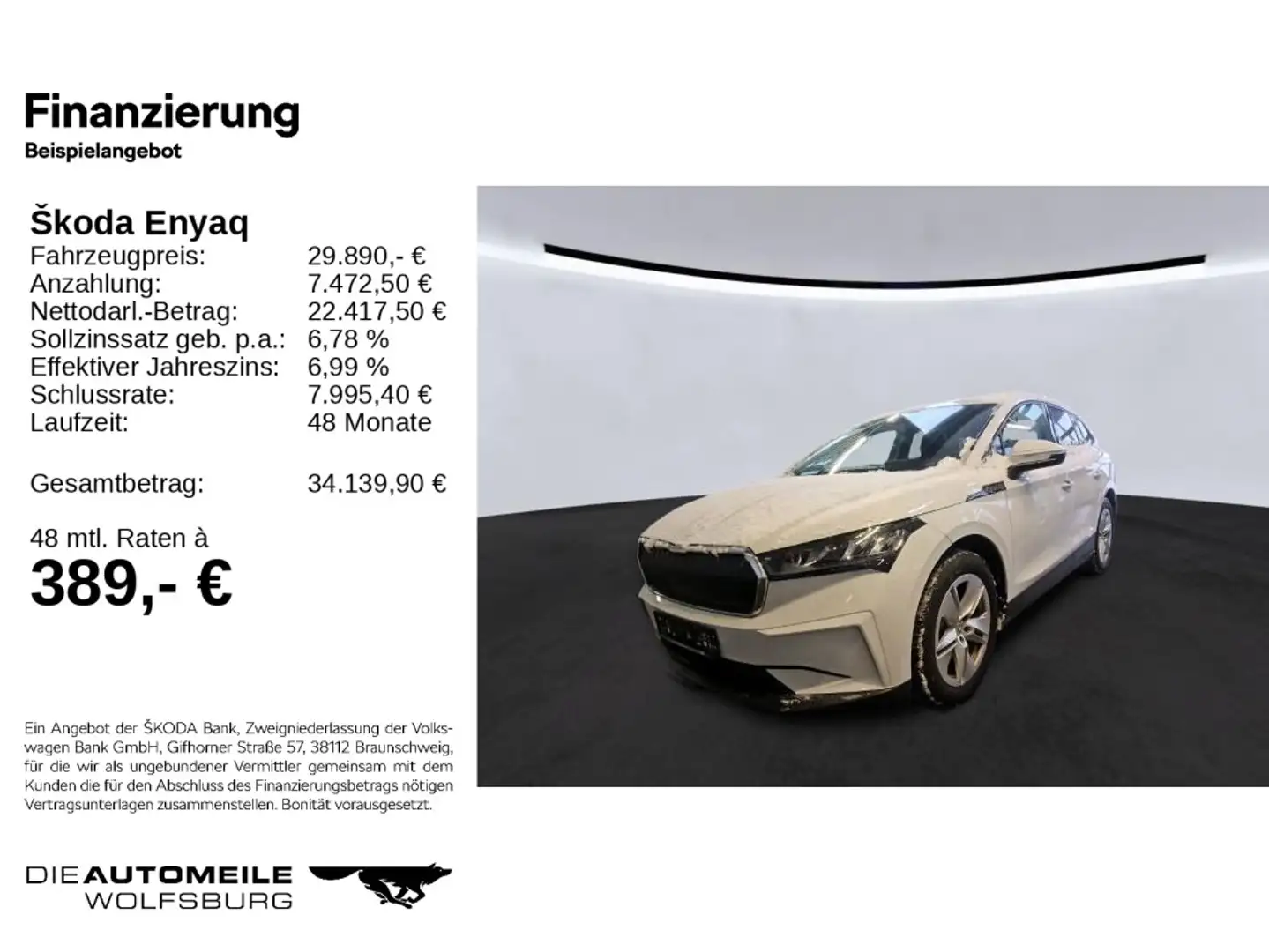 Skoda Enyaq iV 60 Lodge LED Weiß - 2