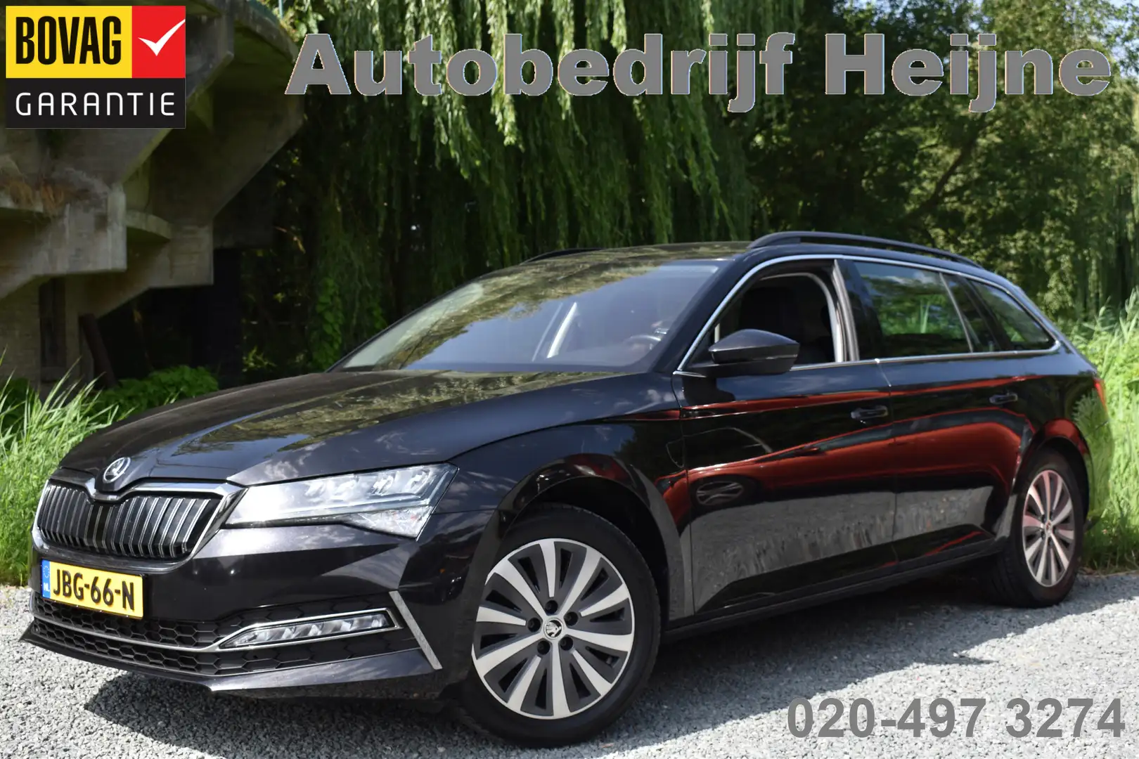 Skoda Superb Combi iV 218PK DSG HYBRID BUSINESS VIRTUAL/NAVI/TR Zwart - 1