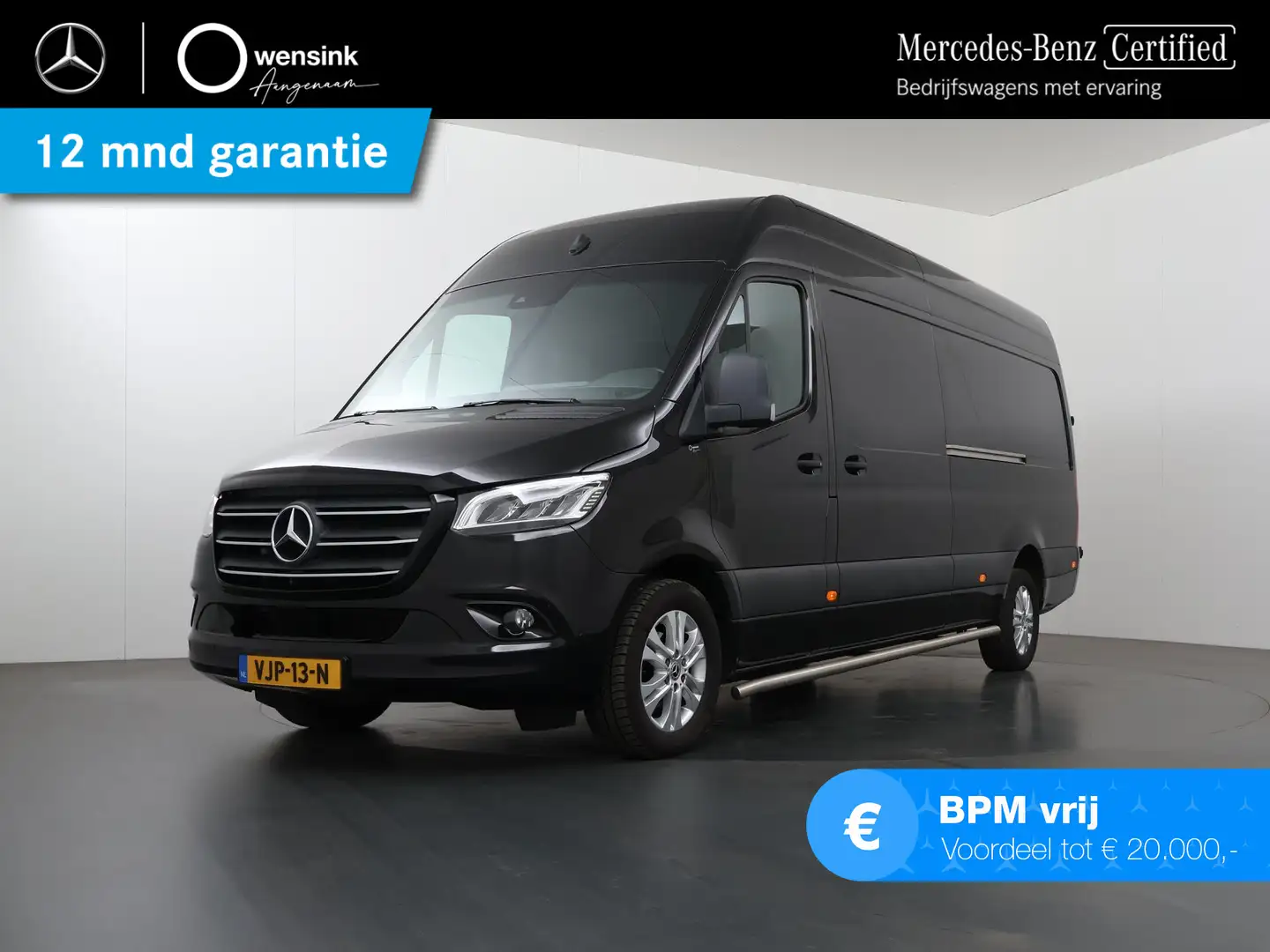 Mercedes-Benz Sprinter 319 V6 CDI | L3 H2 | 3500 KG. AHW | Navigatie | St Schwarz - 1