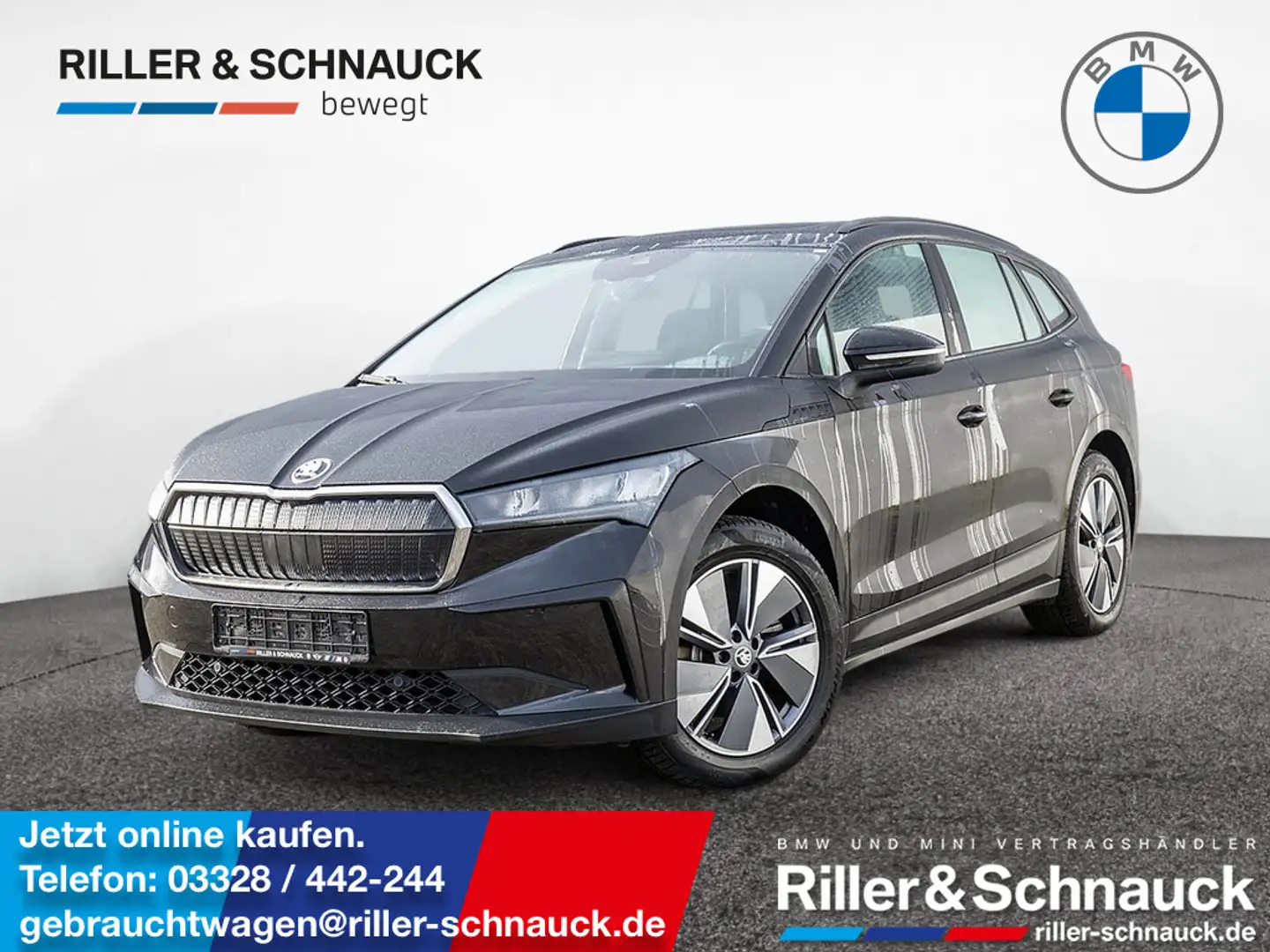 Skoda Enyaq iV 60 Suite PANO+HUD+ACC+NAVI+LEDER+MEM Schwarz - 1