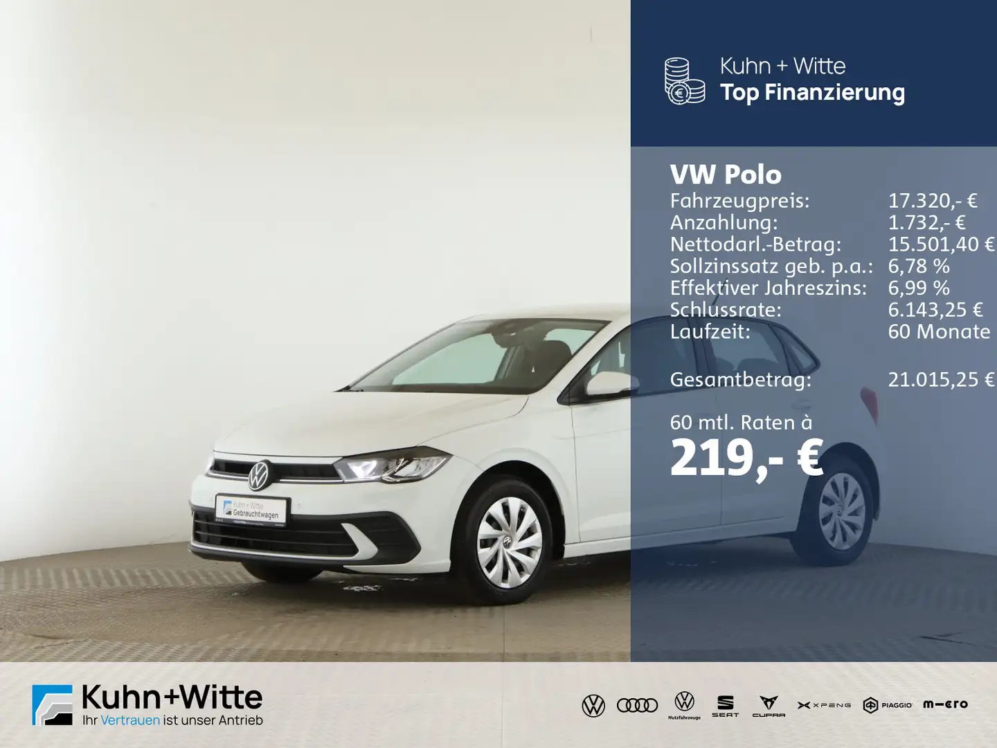 Volkswagen Polo 1.0 MPI Life *LED*PDC*SHZ*AppleCar* Weiß - 1