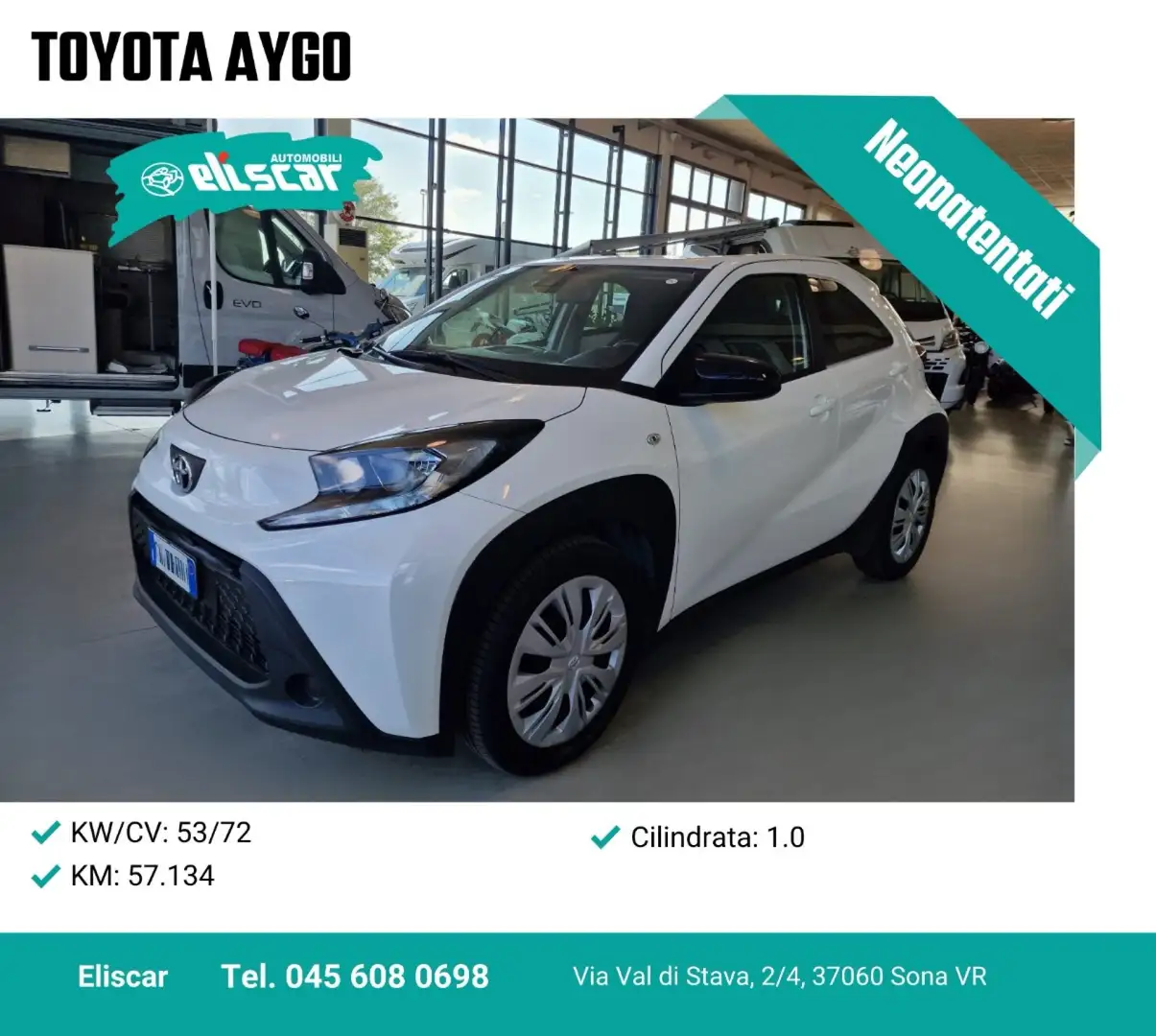 Toyota Aygo X 1.0 VVT-i 72 CV 5 porte Active Bianco - 1