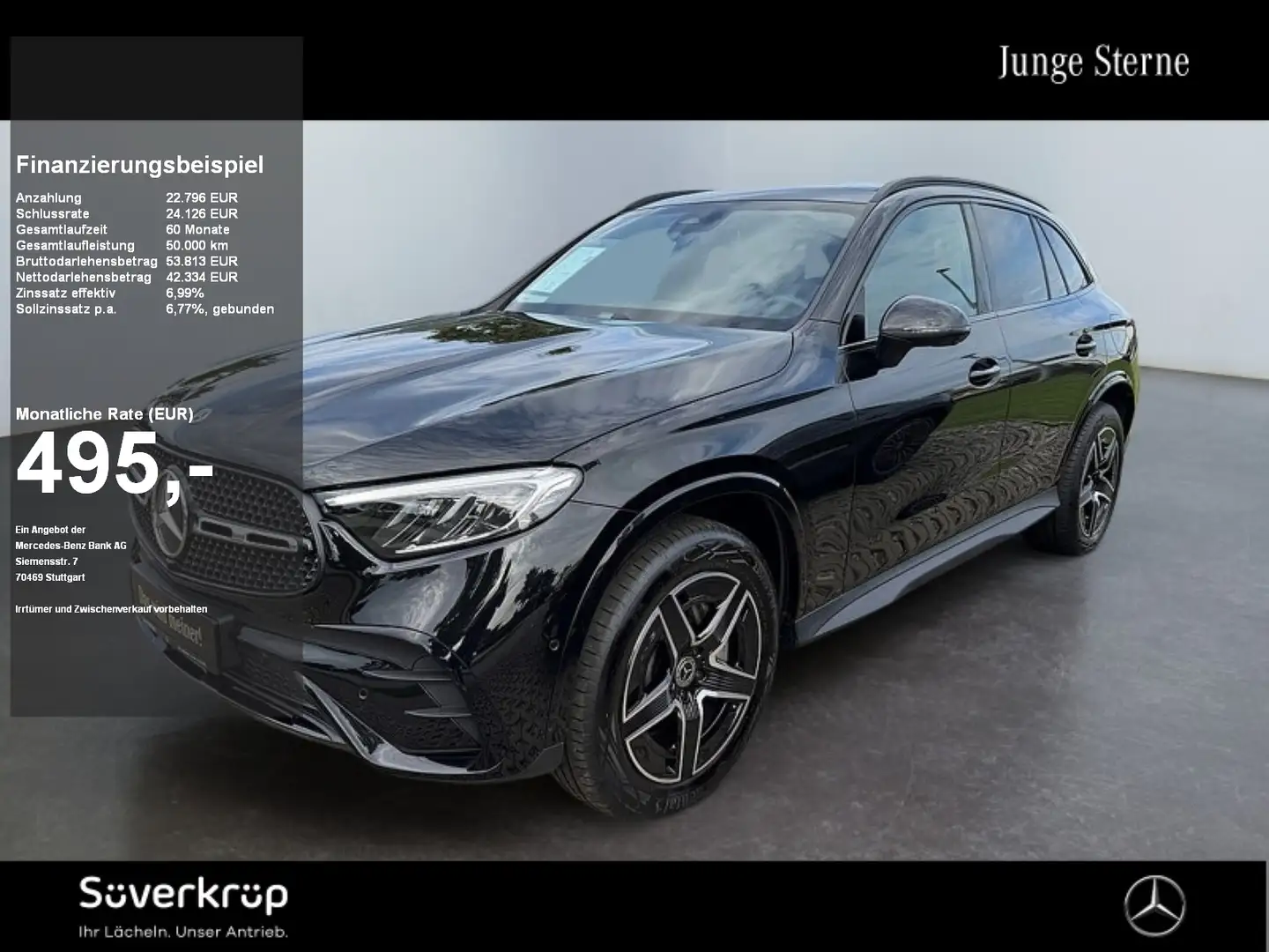 Mercedes-Benz GLC 300 e 4M , BURM AMG NIGHT SPUR PANO AHK 360 Schwarz - 1