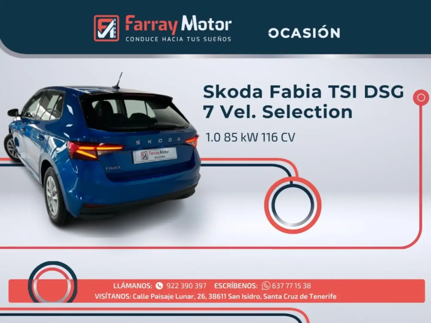 Skoda Fabia 1.0 TSI Selection DSG 85kW Azul - 2