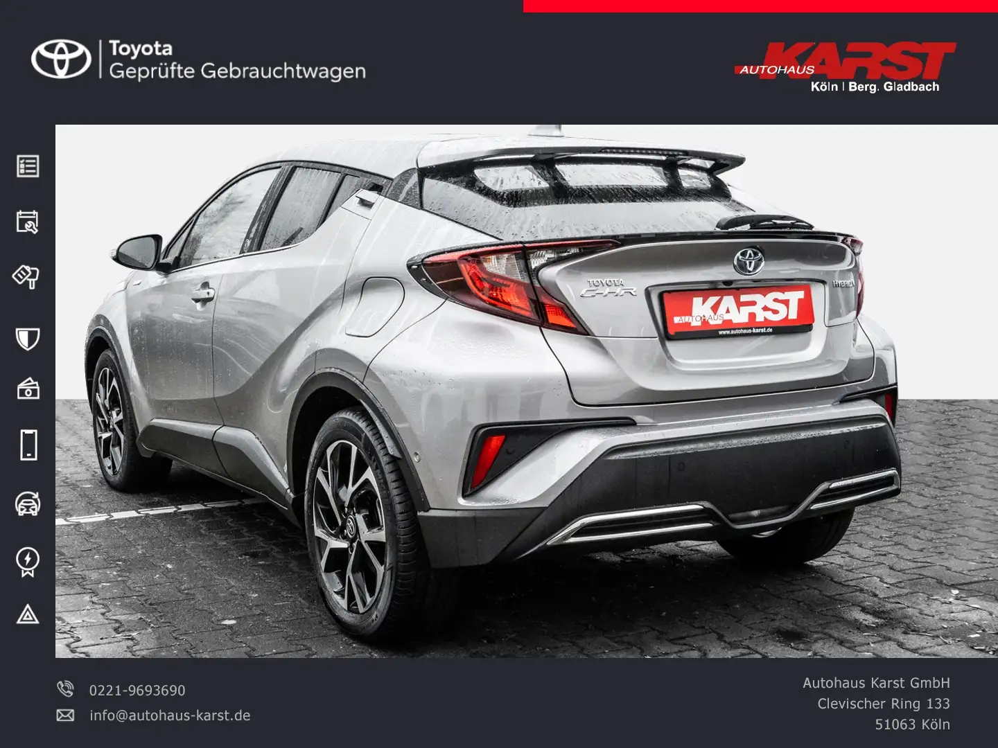 Toyota C-HR 2.0l Hybrid Team D *WENIG-KM* *TOP-ZUSTAND* Gris - 2