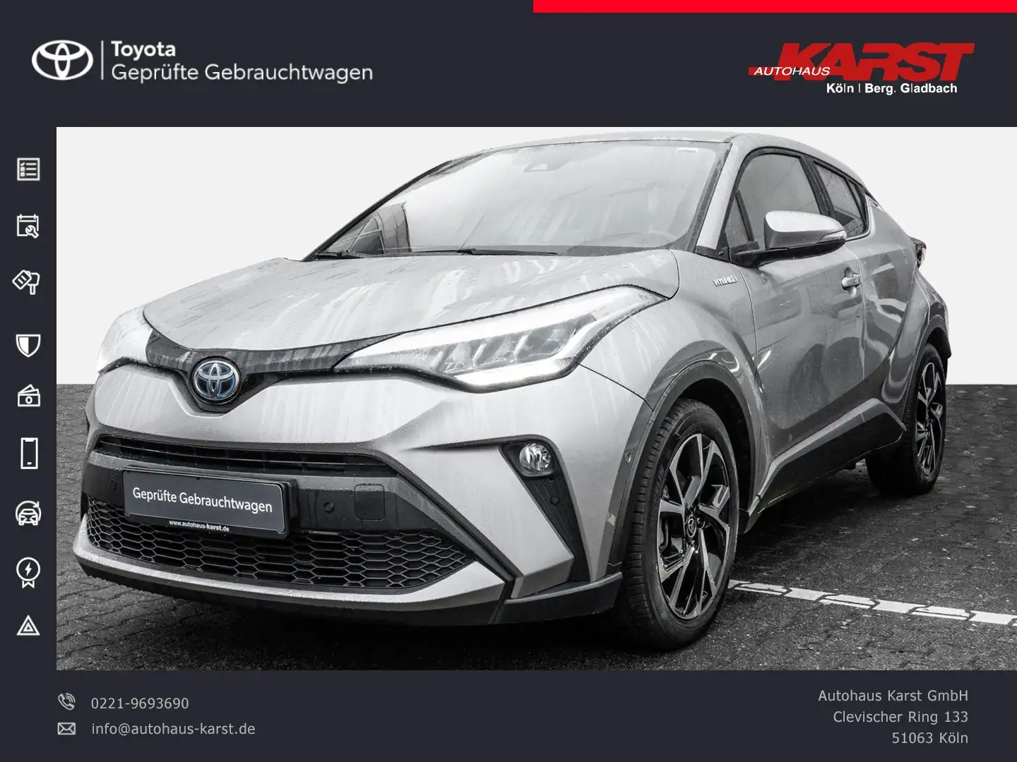 Toyota C-HR 2.0l Hybrid Team D *WENIG-KM* *TOP-ZUSTAND* Gris - 1