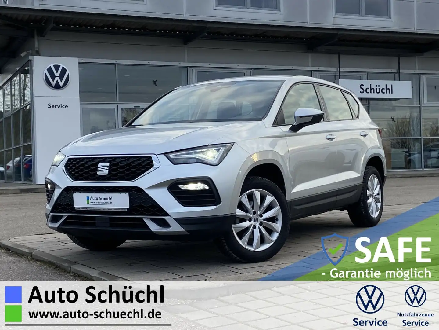 SEAT Ateca 1.5 TSI NAVI-PRO+LED+AHK+FULL-LINK+SHZ+DAB Silber - 1